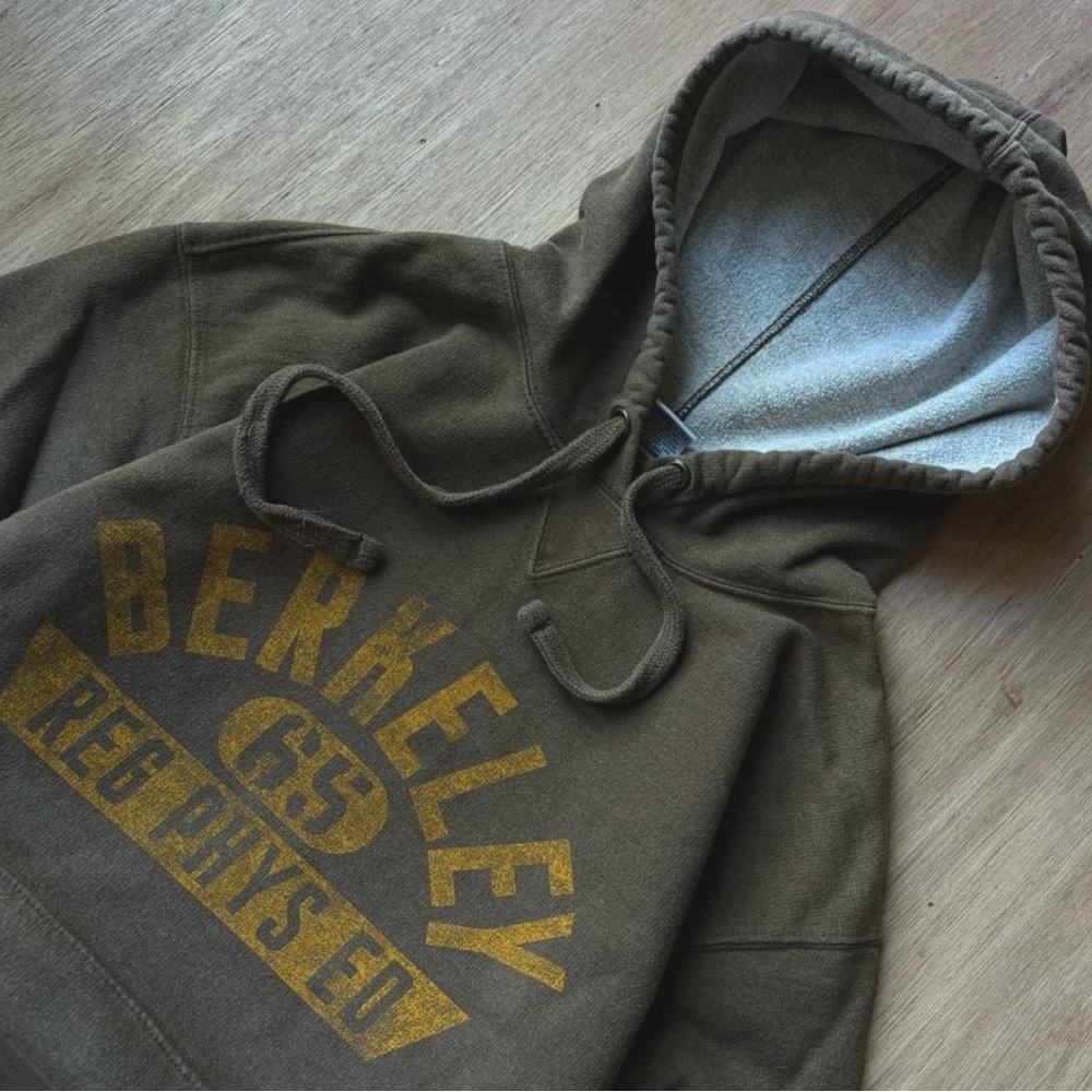 Old Navy Olive Hoodie with Gold Print